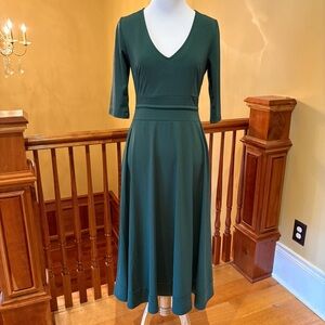 Classy Elegant Pine Green Formal Wedding Guest Dress Wmn’s S